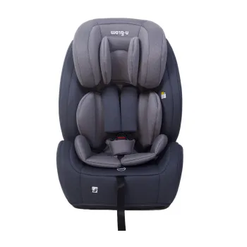 Scaun auto cu isofix si top tether R129, I-Size, U-grow, 76-150 cm (15 luni-12 ani), HDPE/tesatura tricotata din poliester, gri imagine