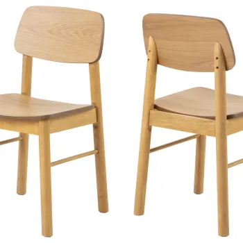 Scaun Barlow, Actona, 44x47.5x80 cm, MDF, stejar mat imagine