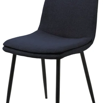 Scaun Becca, Actona, 46x55x85.5 cm, tesatura structurata/otel, albastru inchis imagine