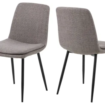 Scaun Becca, Actona, 46x55x85.5 cm, tesatura structurata/otel, gri maro deschis imagine