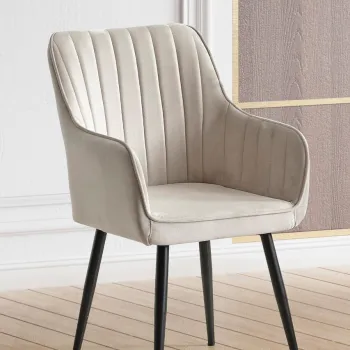 Scaun, Beckley, Nova, Crem/Negru imagine