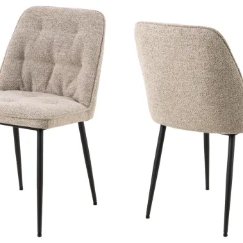 Scaun Brooke, Actona, 50x55x84 cm, tesatura Boucle/otel, bej imagine