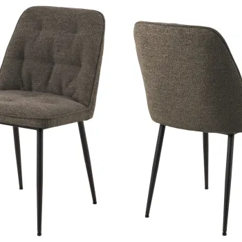 Scaun Brooke, Actona, 50x55x84 cm, tesatura Boucle/otel, grej imagine