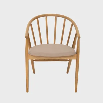 Scaun Calido, Homla, 58x55x78 cm, lemn/poliester, natur imagine