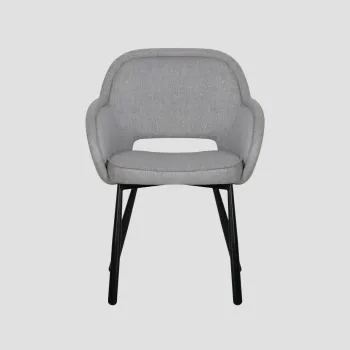 Scaun Campea, Homla, 62x61x84 cm, metal/poliester, gri imagine