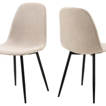 Scaun Celia, Actona, 44x54x86 cm, poliester/otel, bej imagine