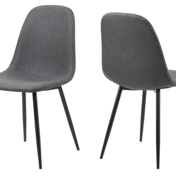 Scaun Celia, Actona, 44x54x86 cm, poliester/otel, gri inchis imagine