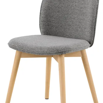 Scaun Cindy, Actona, 49x56x89 cm, tesatura Boucle/lemn de stejar, gri imagine