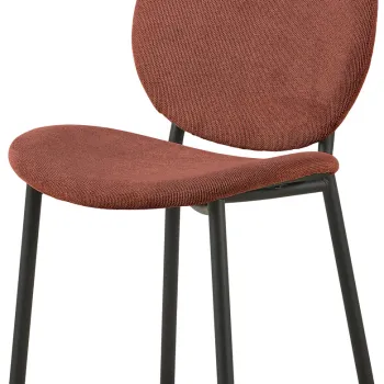 Scaun Cliff, Actona, 50x57.5x87 cm, tesatura structurata/otel, teracota imagine