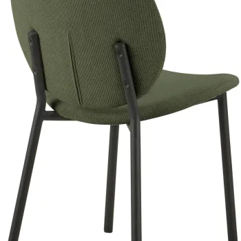 Scaun Cliff, Actona, 50x57.5x87 cm, tesatura structurata/otel, verde forest imagine