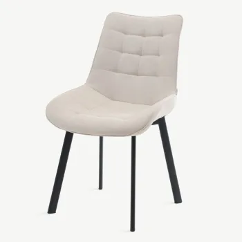 Scaun Colin, Homla, 61x53x88 cm, metal/MDF/textil, bej imagine