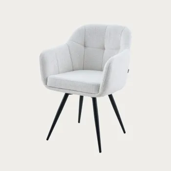 Scaun Comodo, Homla, 59x58x84 cm, metal/poliester, ecru imagine