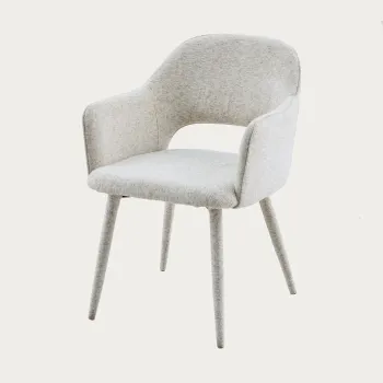 Scaun Conte, Homla, 55x62x85 cm, metal/poliester, bej imagine