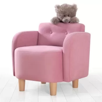 Scaun cu aripi pentru copii, Fluffe, 209FLF1113, Bumbac, Roz imagine