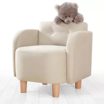 Scaun cu aripi pentru copii, Fluffe, 209FLF1114, Bumbac, Crem imagine