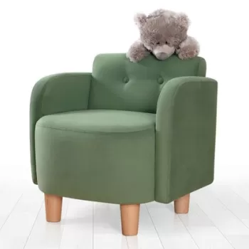 Scaun cu aripi pentru copii, Fluffe, 209FLF1115, Bumbac, Verde imagine
