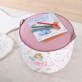 Scaun cu aripi pentru copii, Fluffe, 209FLF1156, Microfibra, Multicolor imagine