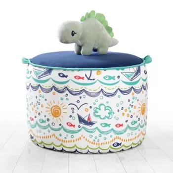 Scaun cu aripi pentru copii, Fluffe, 209FLF1158, Microfibra, Multicolor imagine