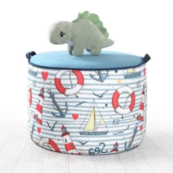 Scaun cu aripi pentru copii, Fluffe, 209FLF1159, Microfibra, Multicolor imagine