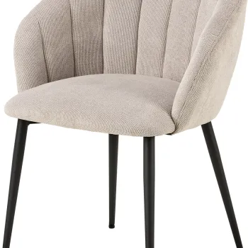 Scaun Daniella, Actona, 62x57x80 cm, tesatura structurata/otel, bej imagine