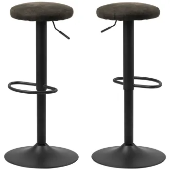 Scaun de bar Finch, Actona, 40x40x82 cm, rotativ, poliester/otel, antracit imagine