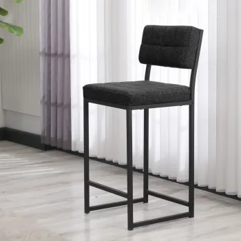 Scaun de bar, Hanah Home, Retro, 40x98x40 cm, Antracit imagine