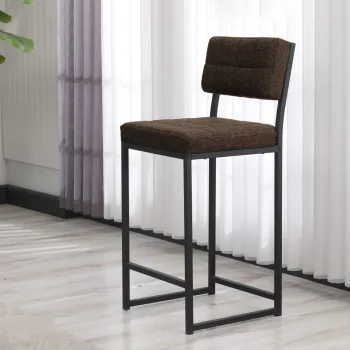 Scaun de bar, Hanah Home, Retro, 40x98x40 cm, Maro imagine