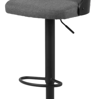 Scaun de bar Lucy, Actona, 47x50.5x113 cm, rotativ, poliester/otel, gri inchis imagine