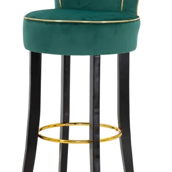 Scaun de bar Luxy, Mauro Ferretti, 46x48x96 cm, catifea, verde imagine