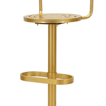 Scaun de bar, Mauro Ferretti, Tixy, 38x94 cm, metal, auriu imagine