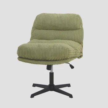 Scaun de birou rotativ Cordivo, Homla, 66x71x83 cm, metal/poliester/bumbac, verde olive imagine