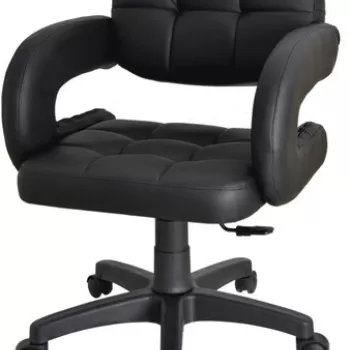 Scaun de birou, Seatix, B?rocci Cappa, 58x110x58 cm, Poliuretan, Negru imagine