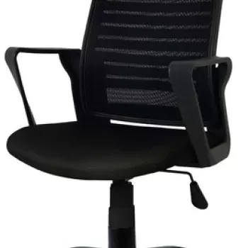 Scaun de birou, Seatix, B?rocci Likya, 56x110x48 cm, Poliuretan, Negru imagine