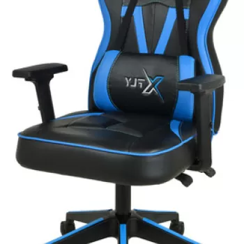 Scaun de birou, Seatix, XFly Vendetta, 62x120x46 cm, Poliuretan, Albastru/Negru imagine