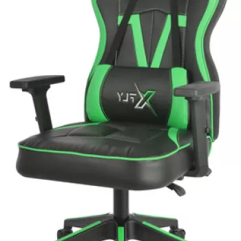 Scaun de birou, Seatix, XFly Vendetta, 62x120x46 cm, Poliuretan, Verde/Negru imagine