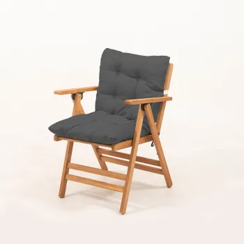 Scaun de gradina, Hanah Home, MYL04, 45x89x43 cm, Antracit imagine