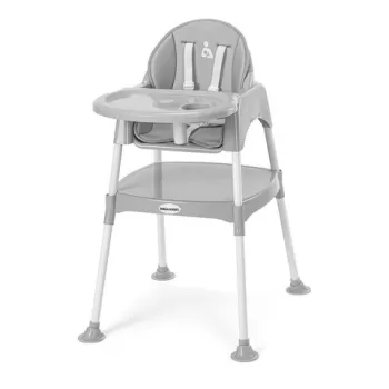 Scaun de masa pentru bebelusi, 3in1, 86x55 cm, Plastic, Gri imagine