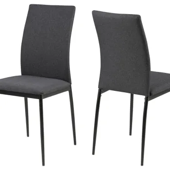 Scaun Demina, Actona, 43.5x53x92 cm, poliester/otel, gri imagine