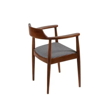 Scaun, Fairfax, Albero43, 62x44x80 cm, Lemn masiv , Nuc / Negru / Alb imagine