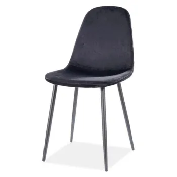 Scaun Fox Velvet, Signal, 43x40x89 cm, catifea/otel, negru imagine