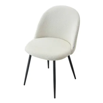 Scaun Fresca, Homla, 56x47x78 cm, metal/poliester, ecru imagine