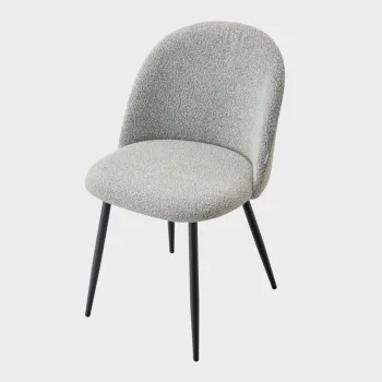 Scaun Fresca, Homla, 56x47x78 cm, metal/poliester, gri deschis imagine