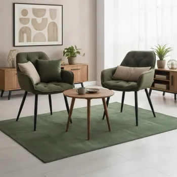 Scaun Fussy, Homla, 63x57x84 cm, metal/poliester, verde imagine