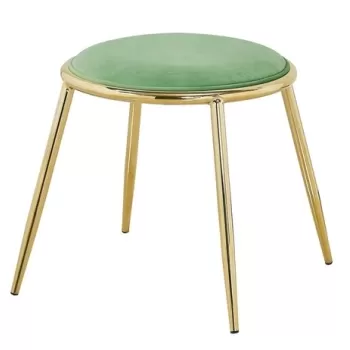 Scaun Glam Emily, Mauro Ferretti, 45 x 45 cm, fier/poliester, verde/auriu imagine