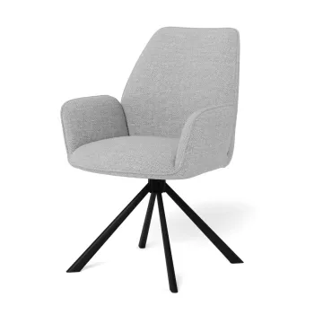 Scaun Glenda, Actona, 61x63x88.5 cm, rotativ, tesatura structurata/otel, bej imagine