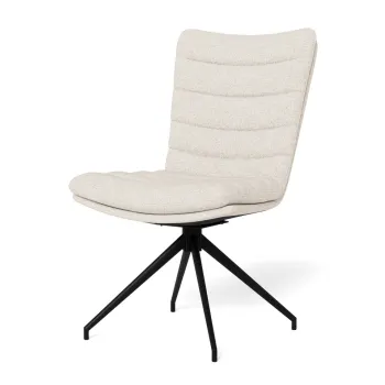 Scaun Grafton, Actona, 50.5x65x96.5 cm, rotativ, tesatura Boucle/otel, crem imagine