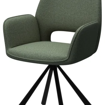 Scaun Graham, Actona, 59x62x87 cm, rotativ, poliester/otel, verde imagine