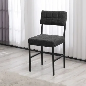 Scaun, Hanah Home, Dubai, 40x82x40 cm, Antracit imagine