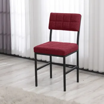 Scaun, Hanah Home, Dubai, 40x82x40 cm, Bordo imagine