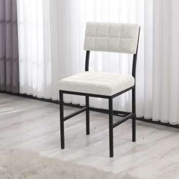 Scaun, Hanah Home, Dubai, 40x82x40 cm, Crem imagine